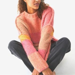 NWOT Free People Domino Sweater COZY & OVERSIZED in Prairie Sunset 🌅